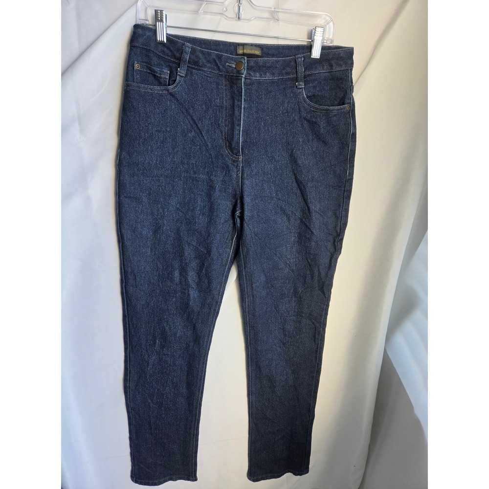 Apparel Collection Jeans Womens  Blue Dark Slim Mid Straight